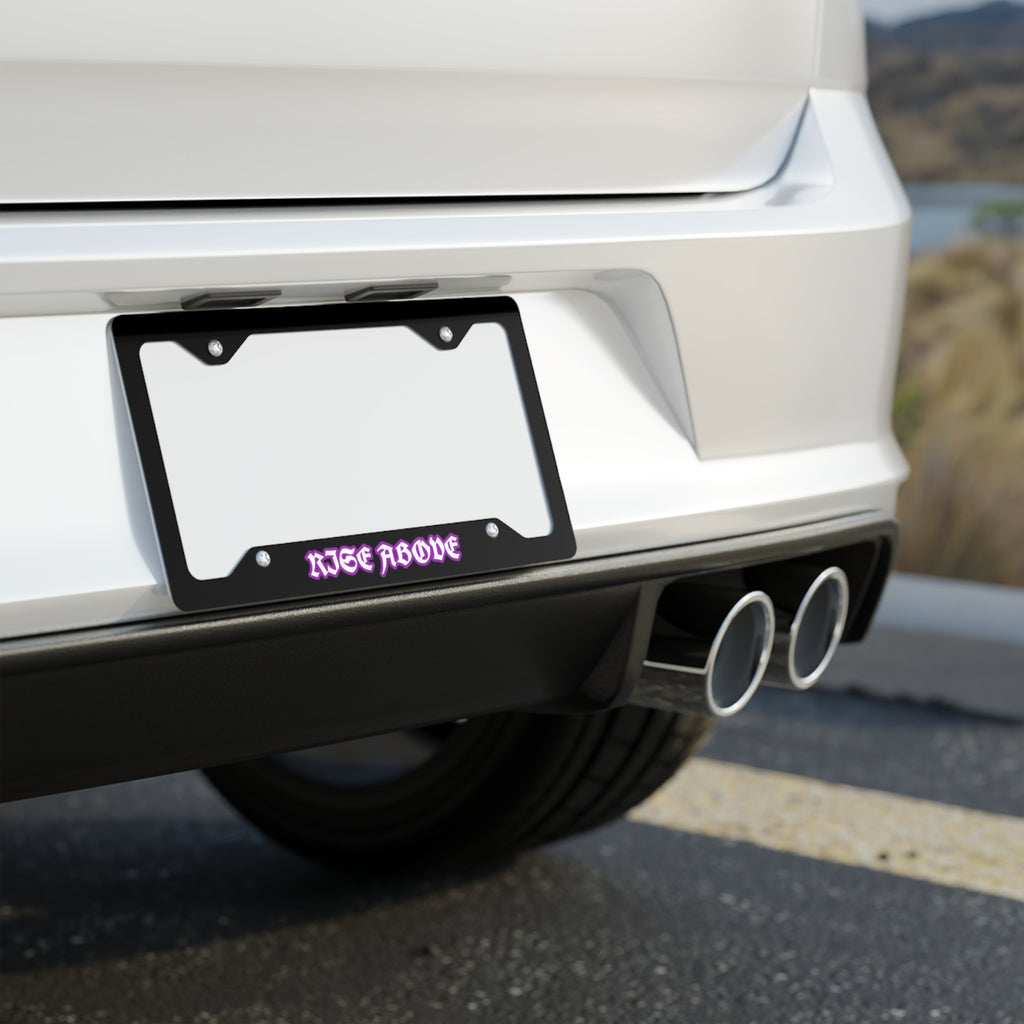Metal License Plate Frame "Rise Above"
